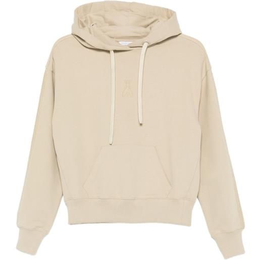 Patrizia Pepe felpa in cotone con cappuccio - toni neutri