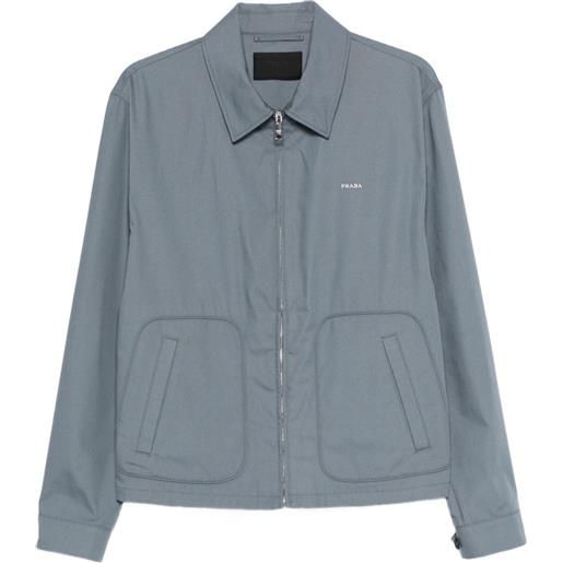 Prada giacca con logo - grigio
