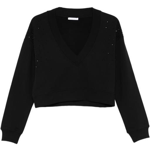 Patrizia Pepe felpa con scollo profondo a v - nero