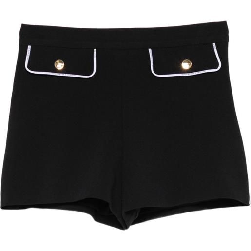 Elisabetta Franchi La Mia Bambina shorts con profili a contrasto - nero