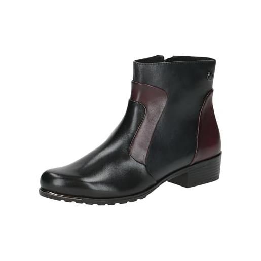 CAPRICE stivaletti da donna con tacco in pelle con cerniera, multicolore (multi nappa), 39 eu
