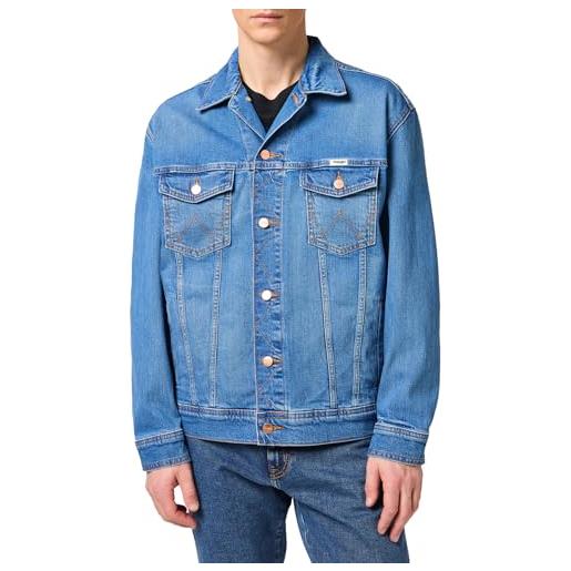 Wrangler giacca in denim da uomo, blu eyes blu, taglia xl, blue eyes blue, xl