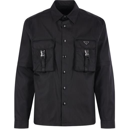 Prada camicia con fibbia - nero