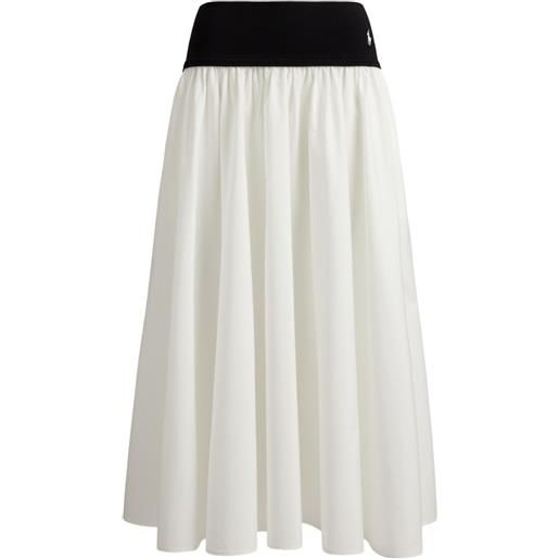 Polo Ralph Lauren gonna svasata con ricamo - bianco