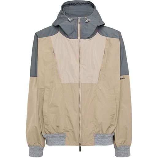 DSQUARED2 bomber con cappuccio - toni neutri