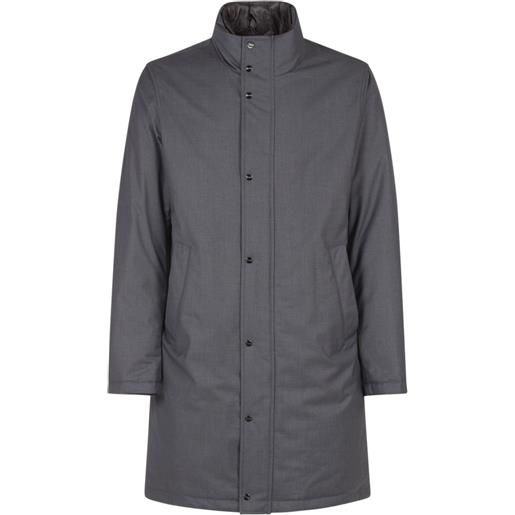 Herno cappotto monopetto a collo alto - grigio
