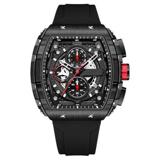 Silverora Punk - Orologio da polso da uomo, con protezione da braccio, decorativo medievale, per cosplay di Halloween, ampio orologio analogico al quarzo, comodo cinturino, arancione, Punk
