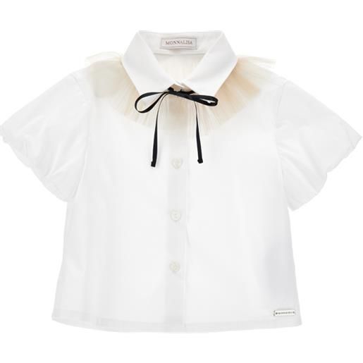 Monnalisa camicia con colletto e fiocco