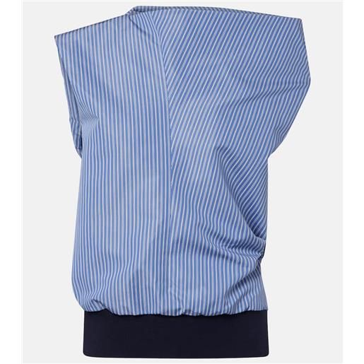 Sacai top in misto cotone a righe