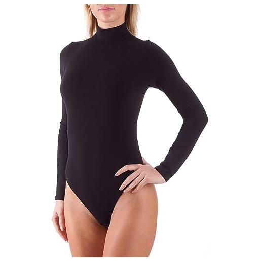 BELLISSIMA body lupetto donna manica lunga art body lupetto ml 095 col. E mis. A scelta (m/l, nero)