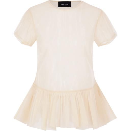 Simone Rocha t-shirt girocollo - toni neutri