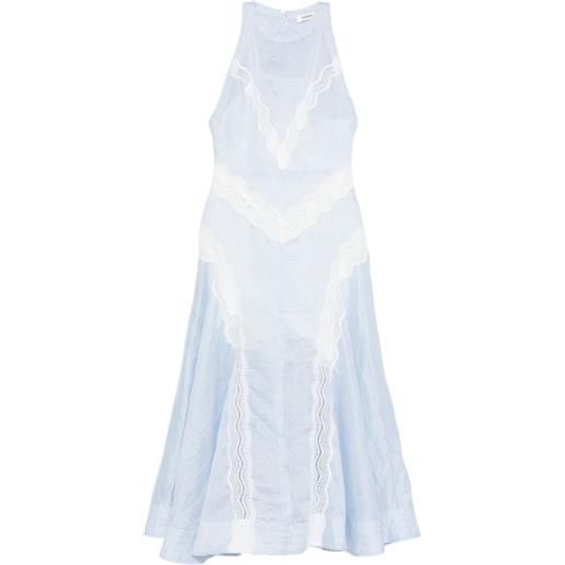 SANDRO abito midi a righe - blu