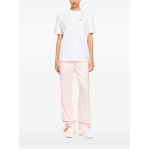Off-White t-shirt arrow glowing flower - bianco