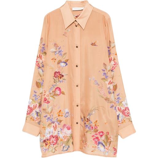ZIMMERMANN camicia patience a fiori - toni neutri