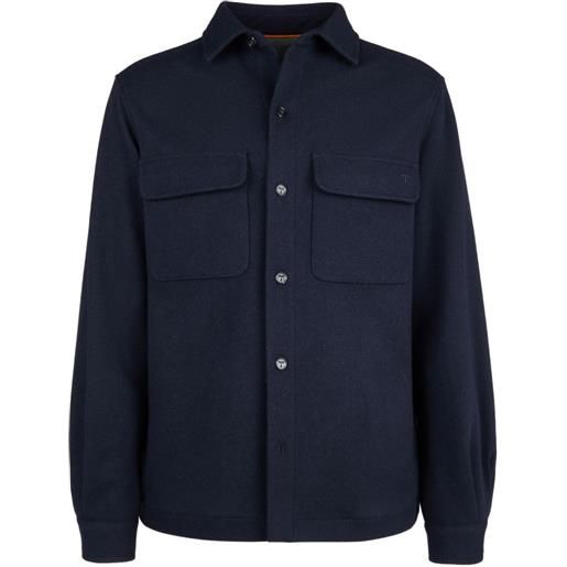 Tod's camicia con tasche con patta - blu