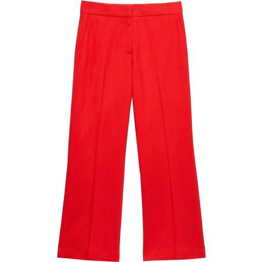 MSGM pantaloni dritti crop - rosso