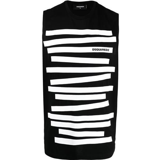 DSQUARED2 canotta con stampa - nero