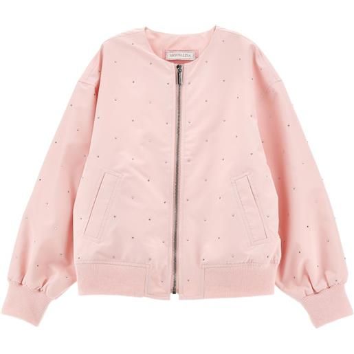 Monnalisa giacca con zip decorativa - rosa