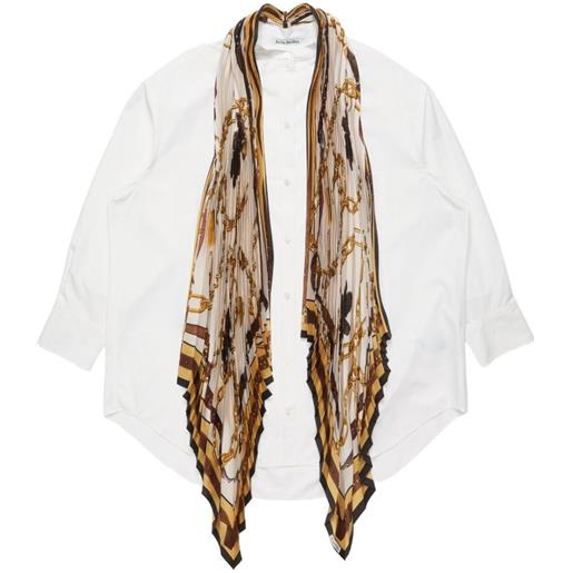 Acne Studios chemisier corto con foulard - bianco