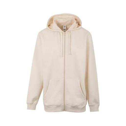 Mukua sf270u - felpa unisex con zip e cappuccio, colore: ivory, taglia 3xl, avorio, 3xl