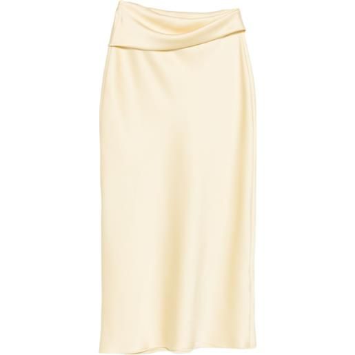 Patrizia Pepe gonna midi drappeggiata - giallo