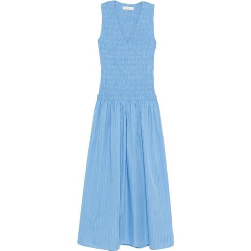 Faithfull the Brand abito midi palomar con scollo a v - blu