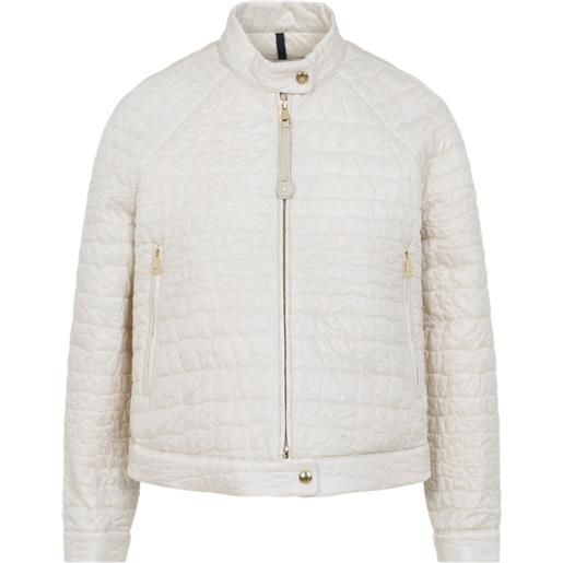 Moncler giacca trapuntata con zip - toni neutri