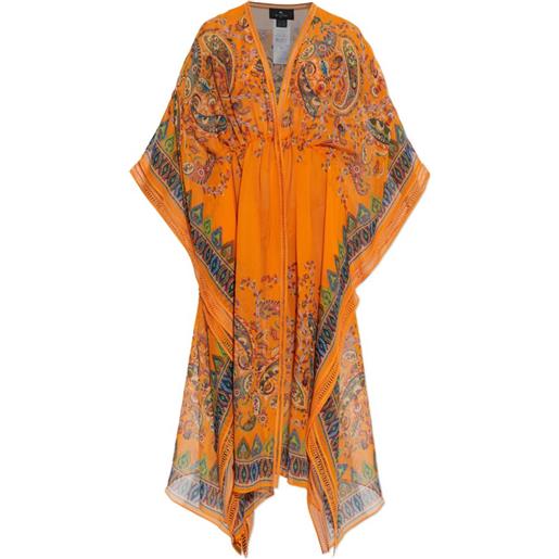 ETRO abito midi con scollo a v - arancione