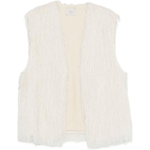 Alysi gilet con frange - toni neutri