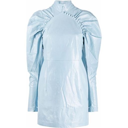 ROTATE BIRGER CHRISTENSEN abito kim con maniche a palloncino - blu