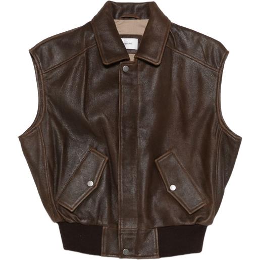 Haikure gilet in pelle - marrone
