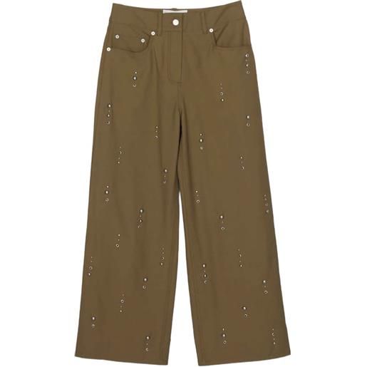 3.1 Phillip Lim pantaloni con borchie - verde