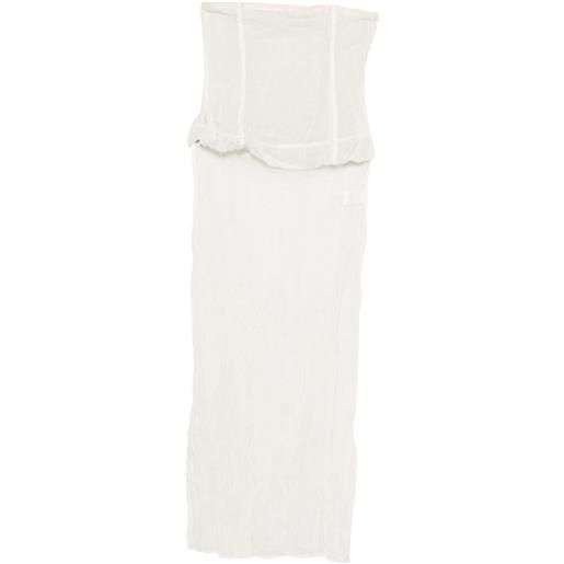 Paloma Wool abito plissettato senza spalline - toni neutri