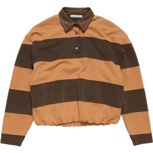 Acne Studios polo a righe - marrone