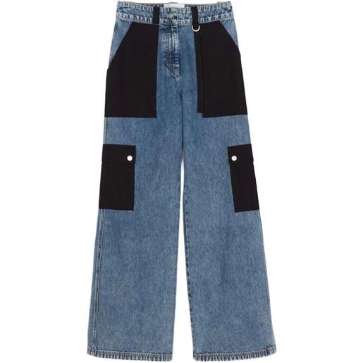 3.1 Phillip Lim jeans con design a inserti - blu