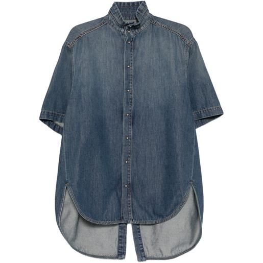 DARKPARK camicia asimmetrica a collo alto - blu