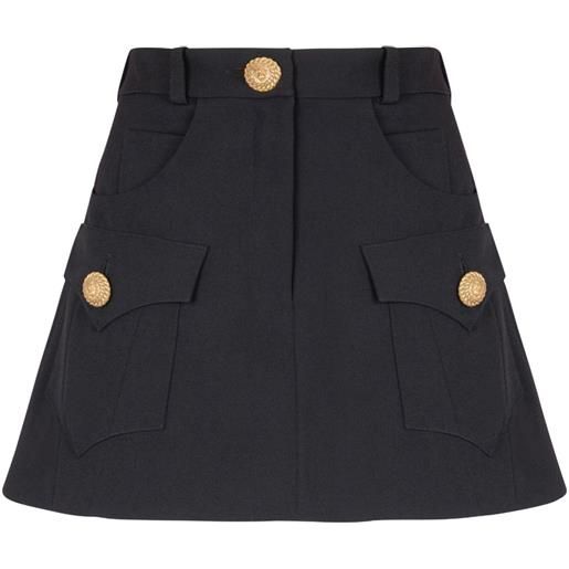 Balmain minigonna western - nero