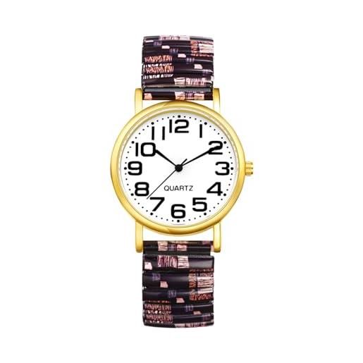 Orologio da polso analogico al quarzo da donna vintage HOLLYWOOD Riding Club color oro, FUNZIONANTE - Italia