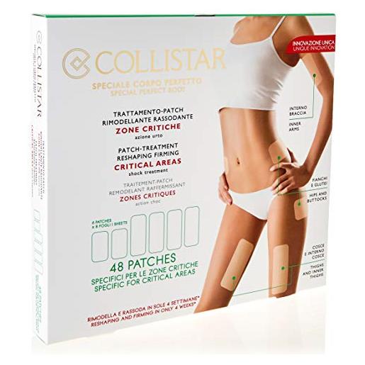 Collistar trattamento-48 patches rimodellante rassodante, adatto per le zone critiche: gambe, braccia, fianchi e glutei, rassoda, rimodella e attenua gli accumuli localizzati