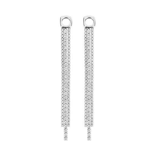 Orecchini A Cerchio Unisex KIKUCHI In Acciaio Inox 6/15mm - Argento E Oro Lucido