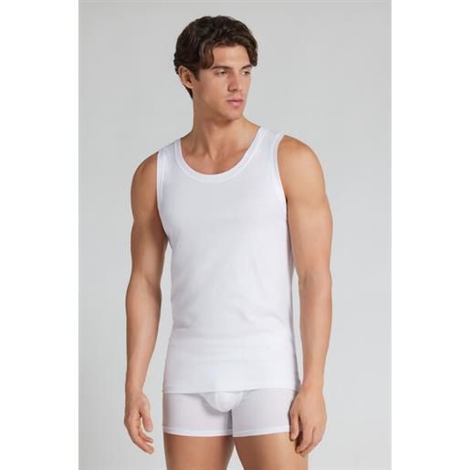 Intimissimi canotta in cotone mercerizzato superlight filo premium bianco
