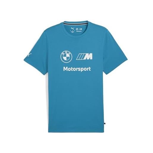 Puma bmw mms ess logo tee uomo blu tropicale m, blu tropicale, m