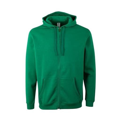 Mukua sf270u felpa con cappuccio e zip, verde bottiglia, m, verde bottiglia, m