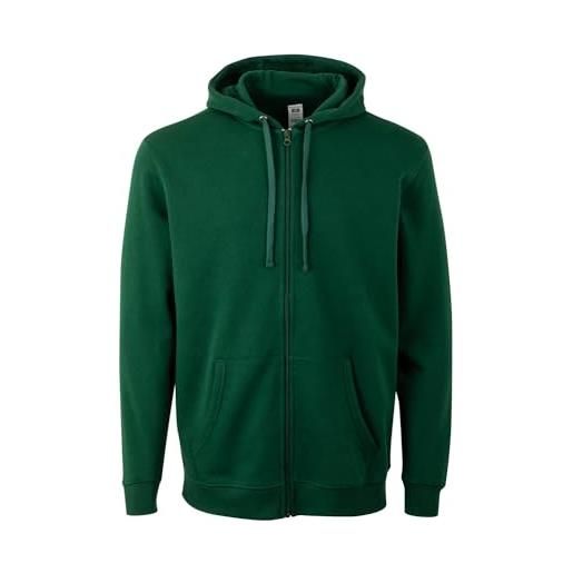 Mukua sf270u felpa unisex con zip e cappuccio, colore teal, taglia 2xl, foglia di tè, xx-large