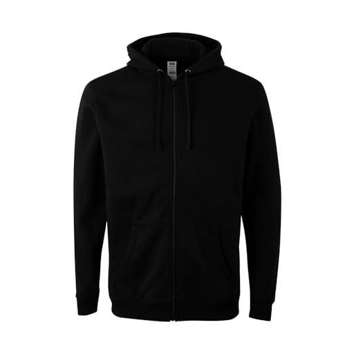 Mukua byron felpa unisex con zip e cappuccio colore heather grey, taglia s