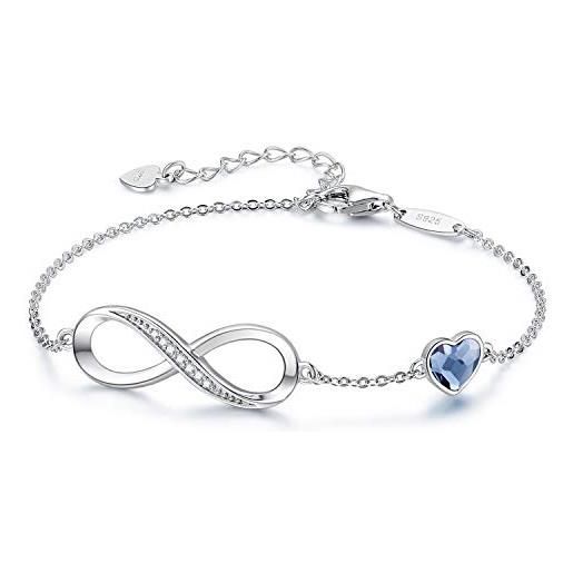 Regalo per Lei - Bracciale Donna Argento 925 Braccialetto Infinito