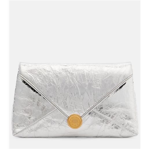Dries Van Noten clutch envelope small in pelle metallizzata