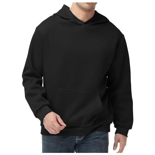 PepyPepy felpa con cappuccio uomo in cotone - hoodie uomo morbido senza logo, traspirante & comodo per uso quotidiano e tempo libero