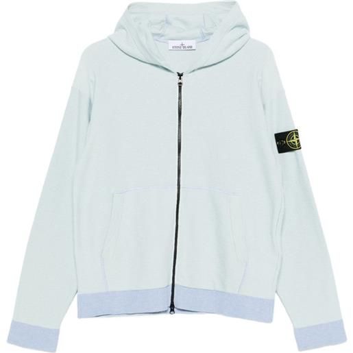 Stone Island felpa con cappuccio e zip - blu
