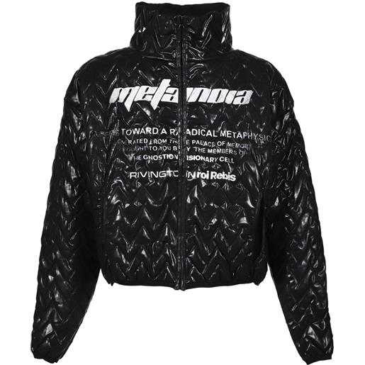 RRR123 giacca trapuntata con zip - nero